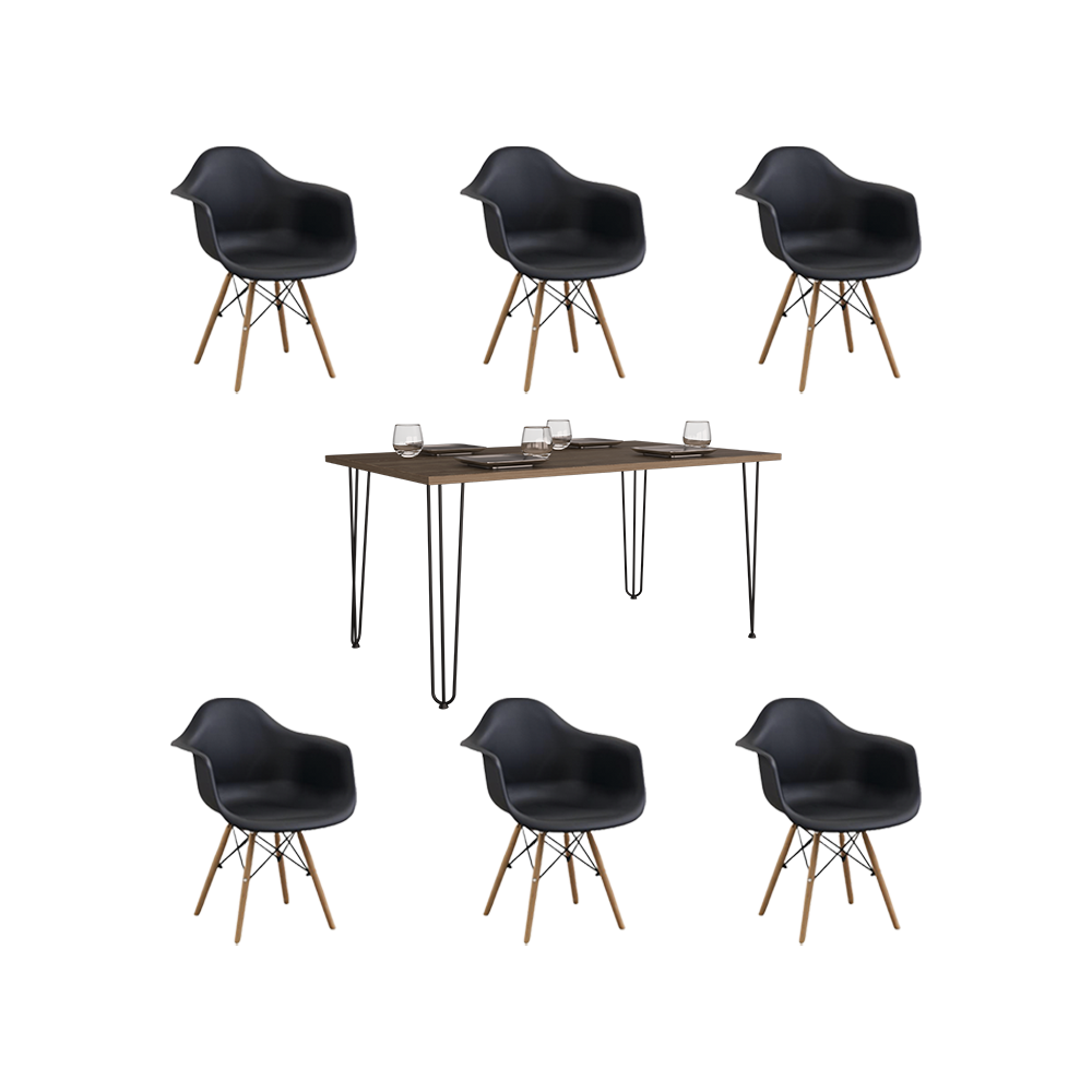 Juego de Comedor Lani · 6 Sillas