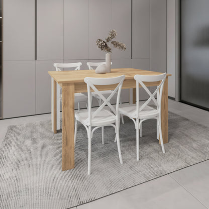 Juego de Comedor Luzia · 4 Sillas · Blanco
