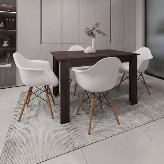 Juego de Comedor Core · 4 Sillas · Blanco