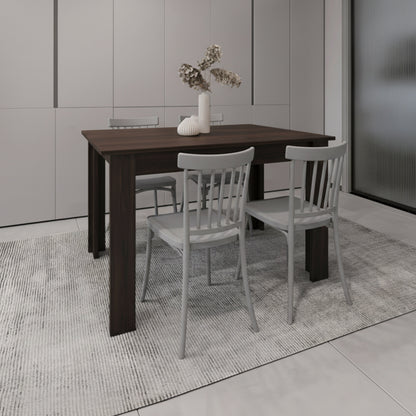 Juego de Comedor Vivent · 4 Sillas · Gris Oscuro