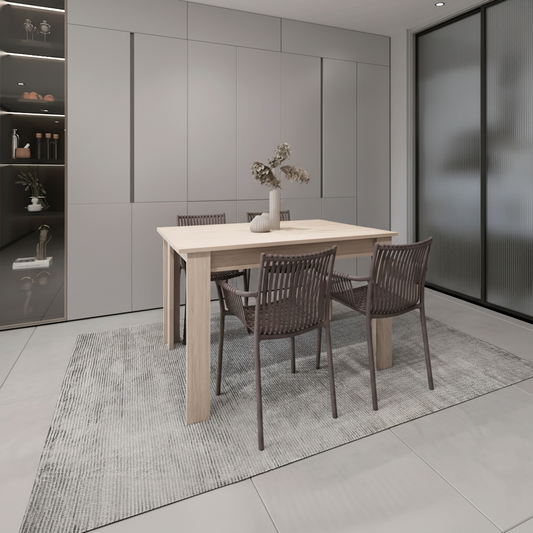 Juego de Comedor Romancey · 4 Sillas · Taupe
