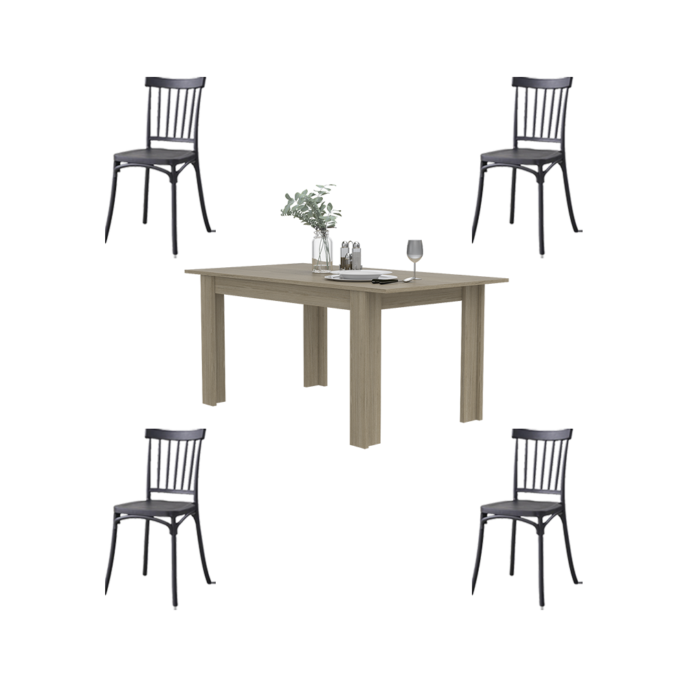 Juego de Comedor Deri · 4 Sillas