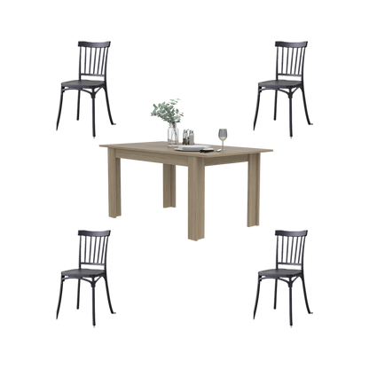 Juego de Comedor Deri · 4 Sillas