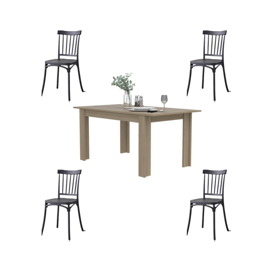 Juego de Comedor Deri · 4 Sillas
