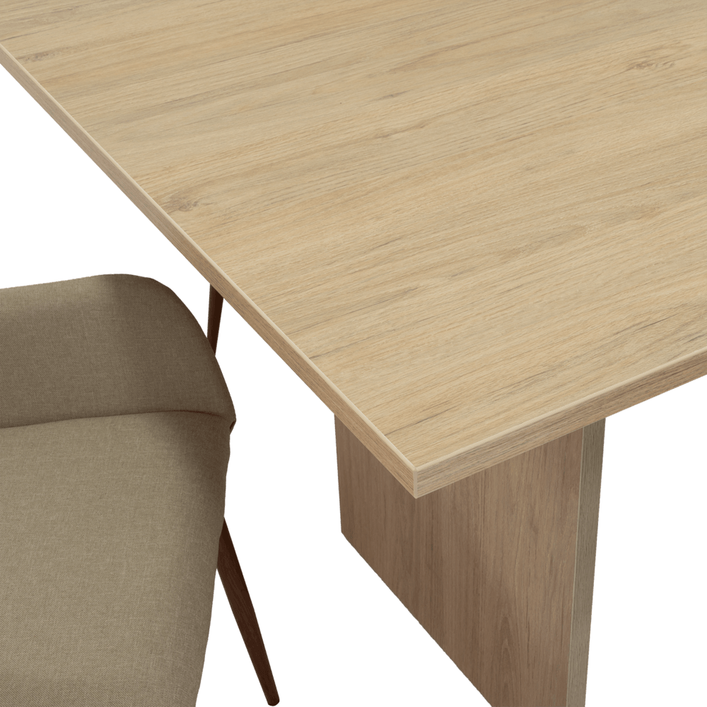 Combo Comedor Demby, Beige, Café Claro y Chocolate, Incluye Comedor y 6 Sillas - VIRTUAL MUEBLES