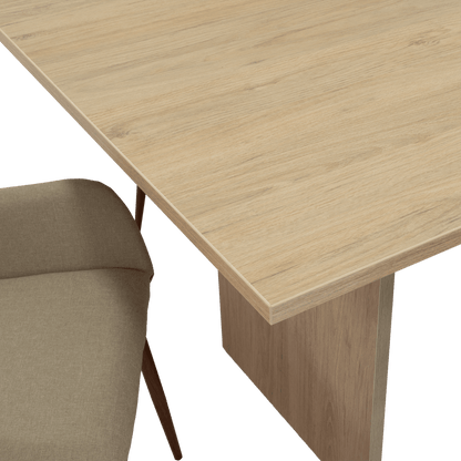 Combo Comedor Demby, Beige, Café Claro y Chocolate, Incluye Comedor y 6 Sillas - VIRTUAL MUEBLES