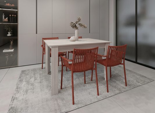 Juego de Comedor Gaiter · 4 Sillas · Rojo