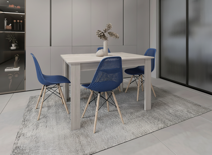Juego de Comedor Brotew · 4 Sillas · Azul