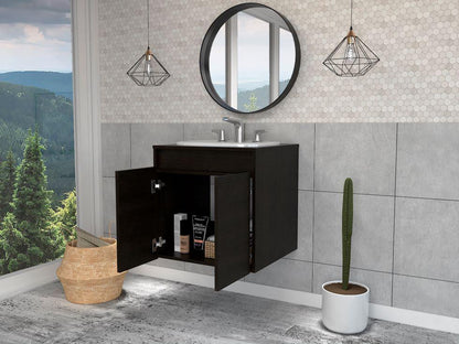 Mueble Lavamanos Orus color Wengue para Baño.