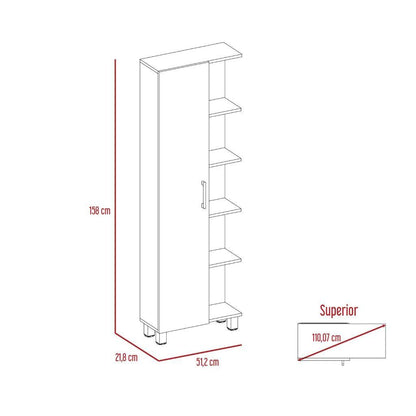 Mueble Esquinero Delhi color Blanco para Baño.