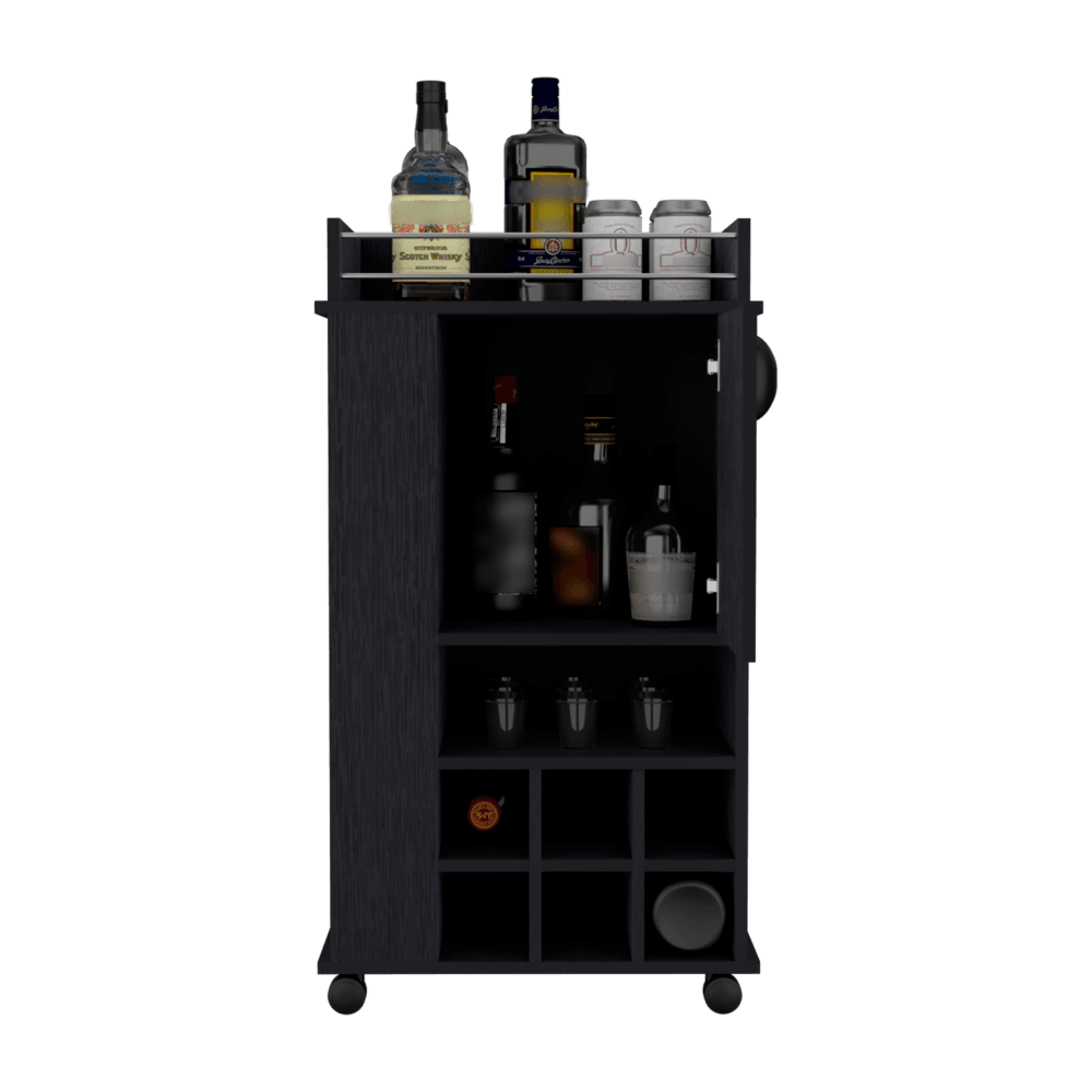 Bar Finland, Wengue, Con amplios espacios para ubicar botellas ZF - VIRTUAL MUEBLES