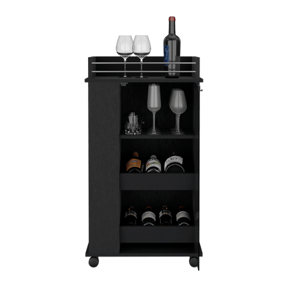 Bar Spirit, Wengue, con Amplios Espacios Para Ubicar Copas y Botellas ZF - VIRTUAL MUEBLES