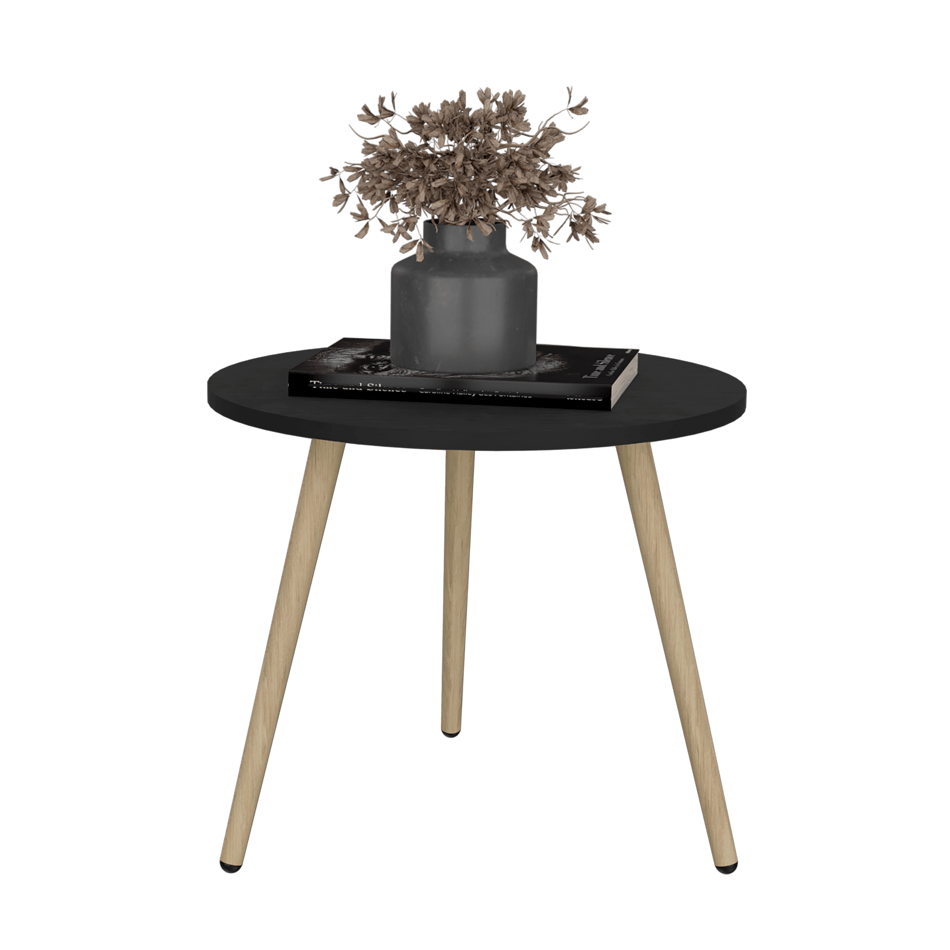 Mesa de Centro, Zohi, Wengue, con Diseño Redondo - VIRTUAL MUEBLES