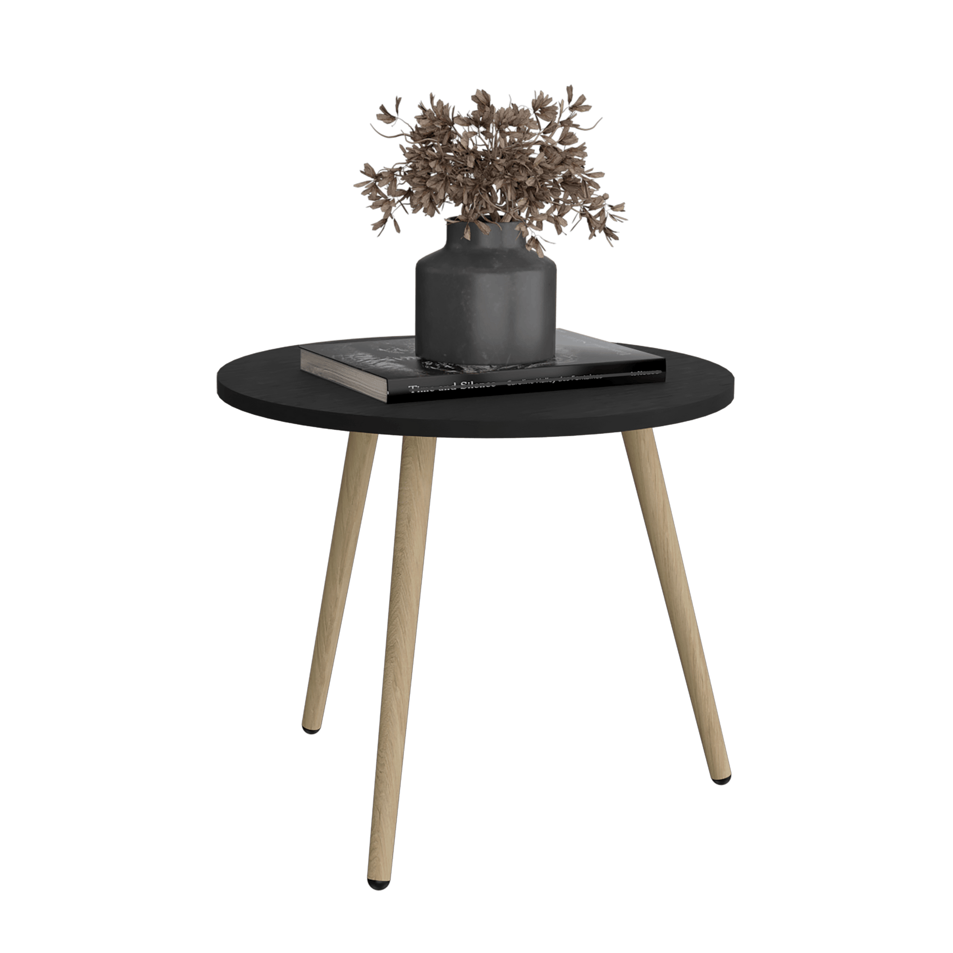 Mesa de Centro, Zohi, Wengue, con Diseño Redondo - VIRTUAL MUEBLES