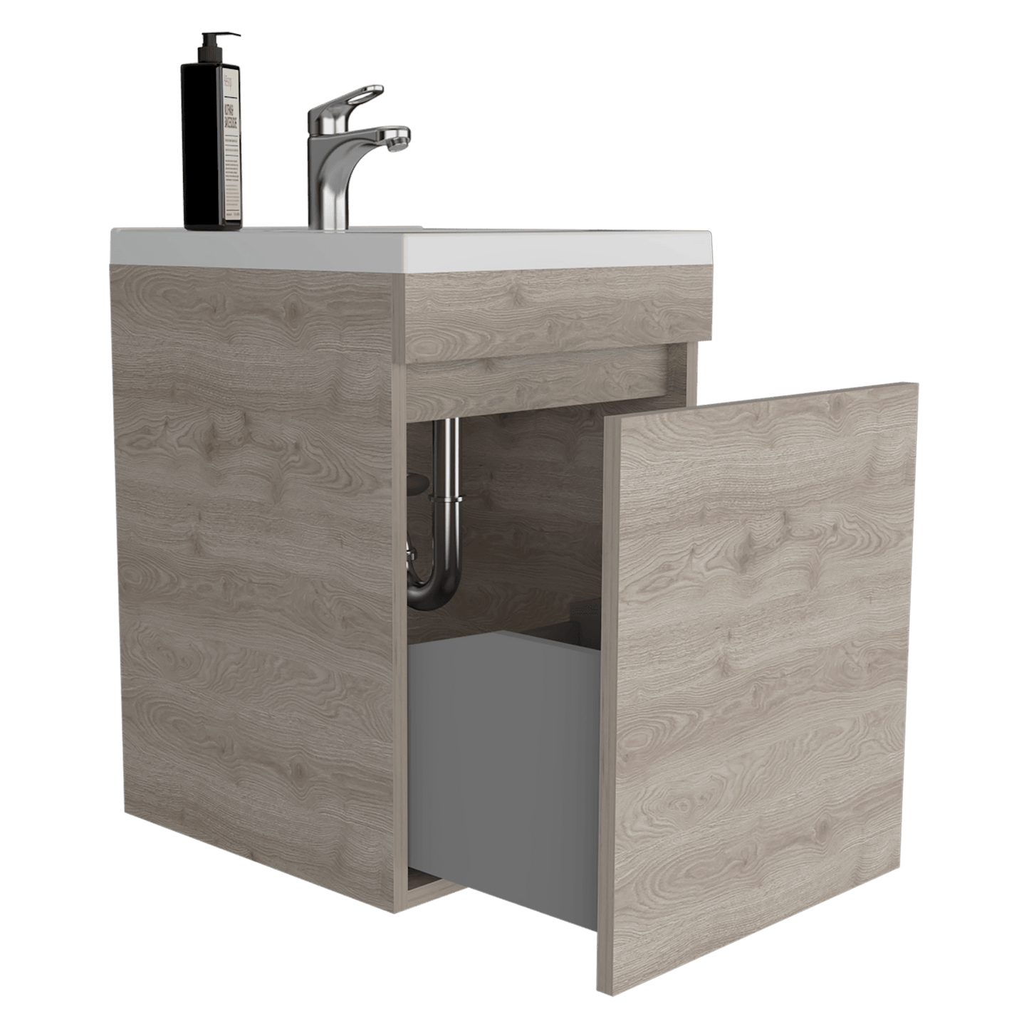 Mueble Lavamanos Gyda color Humo para Baño.