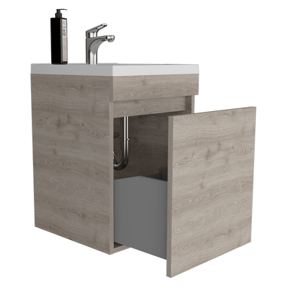 Mueble Lavamanos Gyda color Humo para Baño.