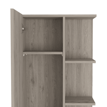 Mueble Esquinero Arán, Humo, con Variedad de Entrepaños ZF - VIRTUAL MUEBLES