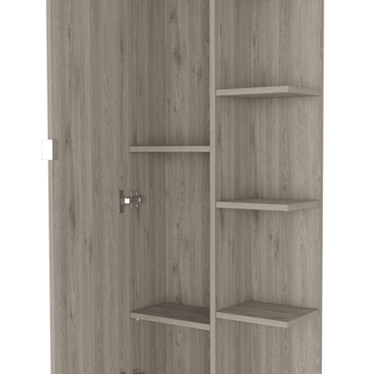 Mueble Esquinero Arán, Humo, con Variedad de Entrepaños ZF - VIRTUAL MUEBLES