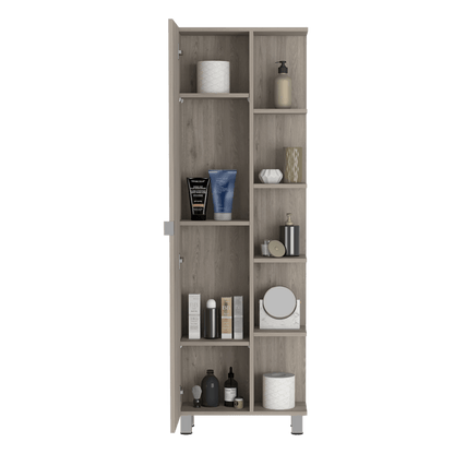 Mueble Esquinero Arán, Humo, con Variedad de Entrepaños ZF - VIRTUAL MUEBLES