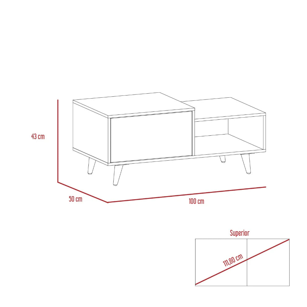 Mesa de Centro Bora RTA Rovere Blanco