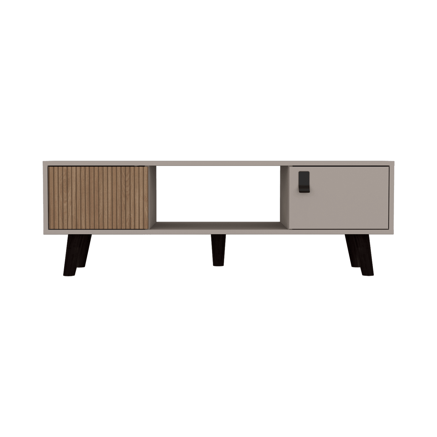 Mesa de Centro Mirabella, Cocoa, con un Cajón y Dos Puertas Batientes - VIRTUAL MUEBLES