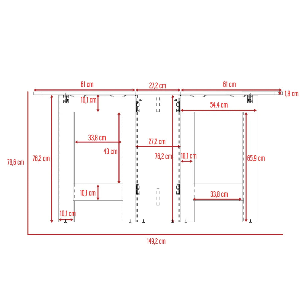 Mesa Plegable Gateleg RTA Wengue Macadamia