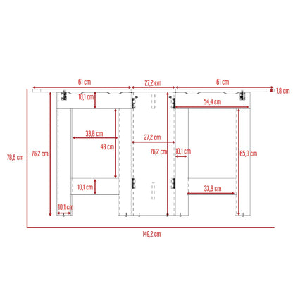 Mesa Plegable Gateleg RTA Wengue Macadamia