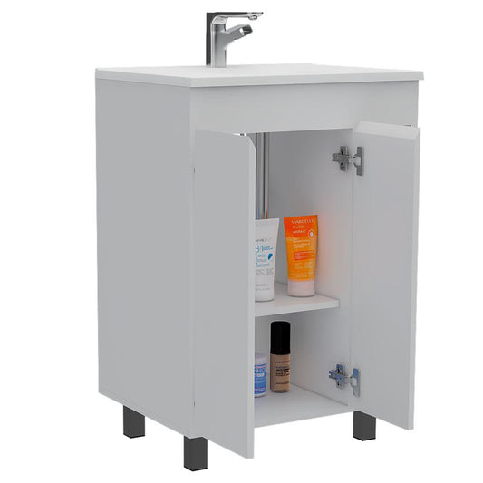 Mueble Lavamanos Meka color Blanco Nevado para Baño.