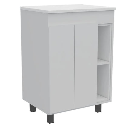 Mueble Lavamanos Meka color Blanco Nevado para Baño.