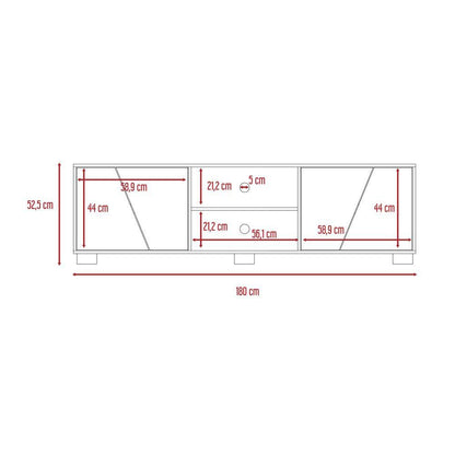 Mesa Para Tv Orus color Miel Y Caoba Para Sala.