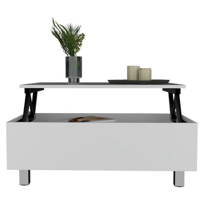 Mesa De Centro Albar Color Blanco Perla para Sala.