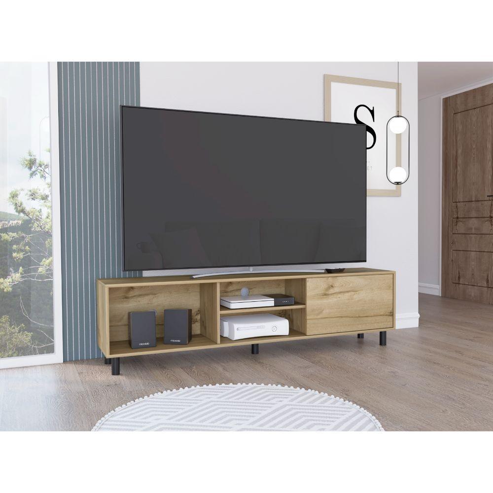 Mesa para TV Tunez, Macadamia, Para Televisor Hasta 70 Pulgadas ZF - VIRTUAL MUEBLES