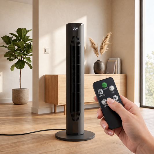 Ventilador de Torre Zenin 36 · Control Remoto · Negro
