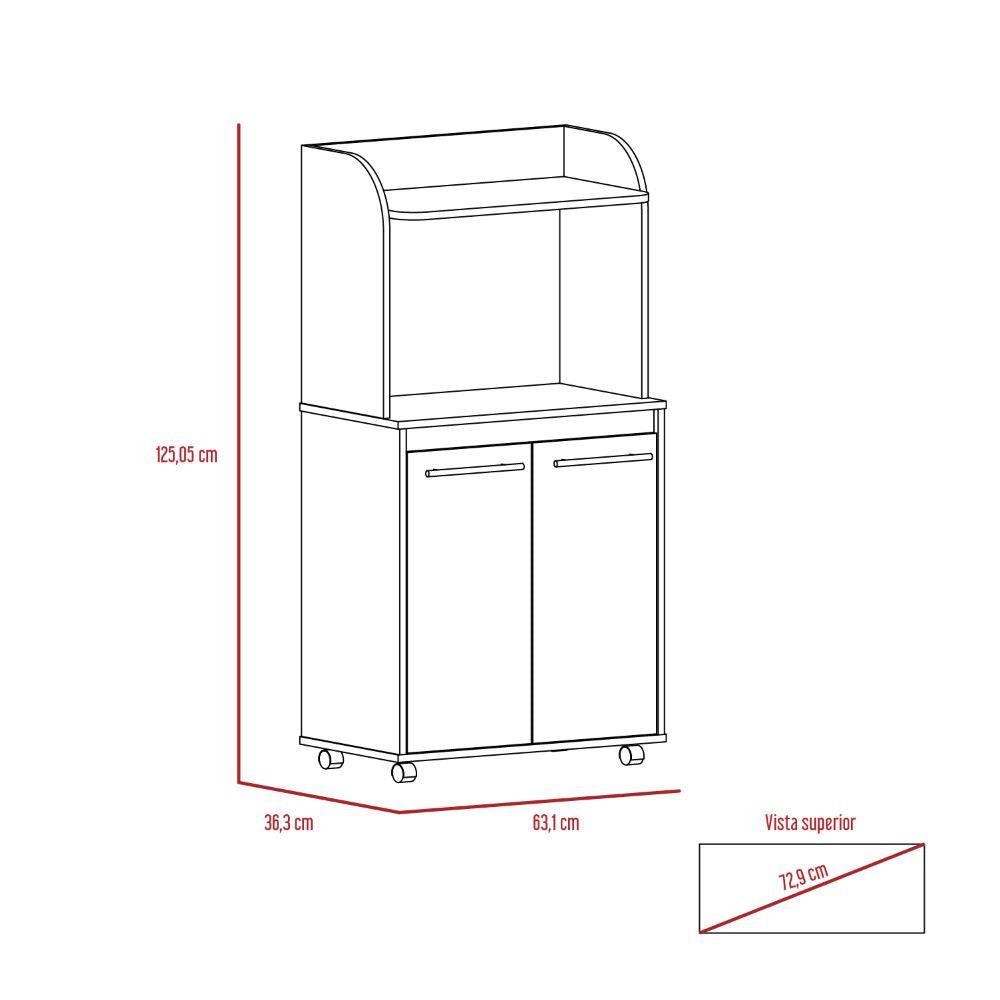 Módulo Microondas Kova color Beige y Blanco Duqueza para Cocina.