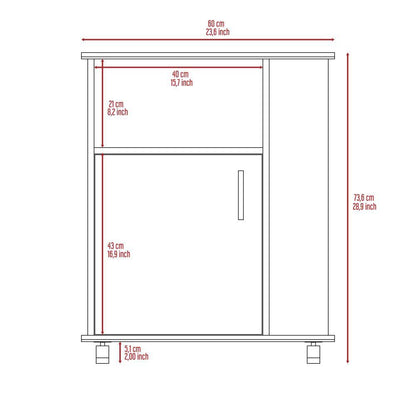 Modulo Microondas Lower color Blanco Para Cocina.