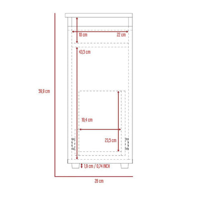 Mueble Auxiliar de Baño Allegro color Wengue y Piedra para Baño.