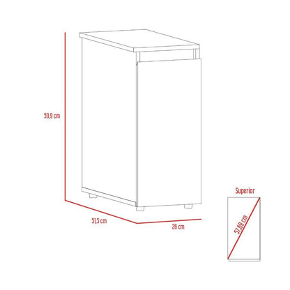 Mueble Auxiliar de Baño Allegro color Wengue y Piedra para Baño.