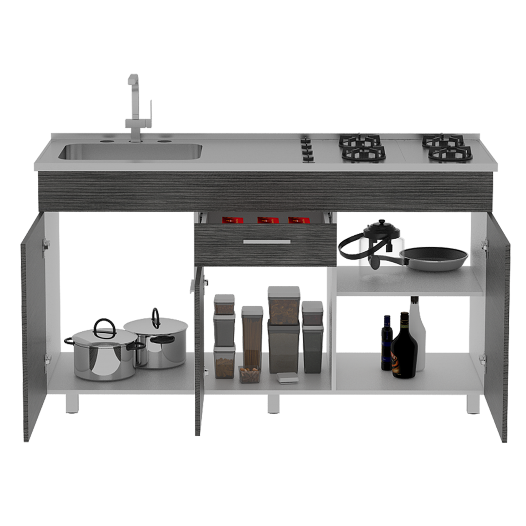 Mueble Inferior Cocina Sicilia RTA 150 Roble Gris (No meson)