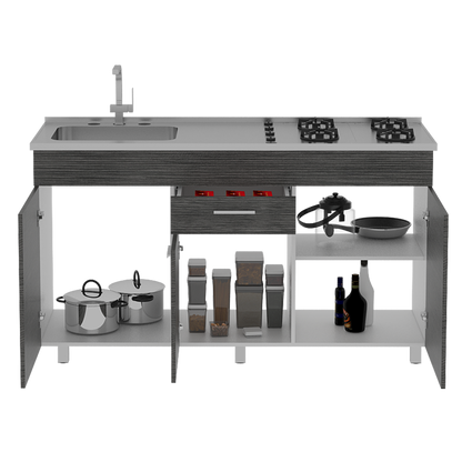 Mueble Inferior Cocina Sicilia RTA 150 Roble Gris (No meson)