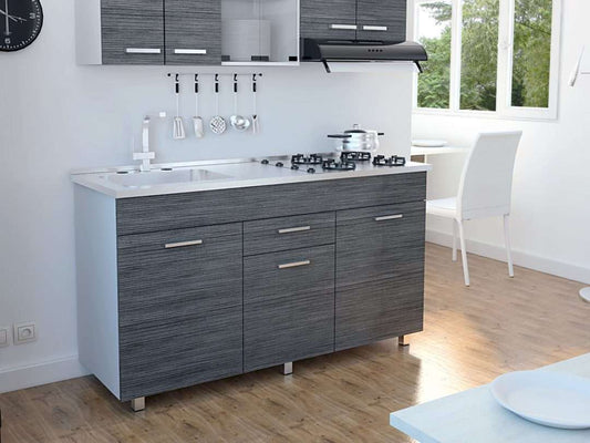 Mueble Inferior Cocina Sicilia RTA 150 Roble Gris (No meson)