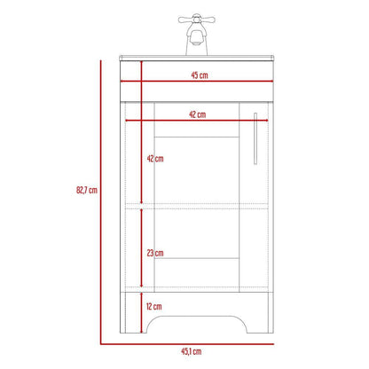 Mueble Lavamanos Apolis color Miel Para Baño.