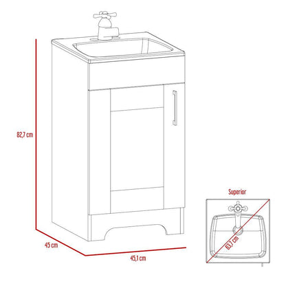 Mueble Lavamanos Apolis color Miel Para Baño.