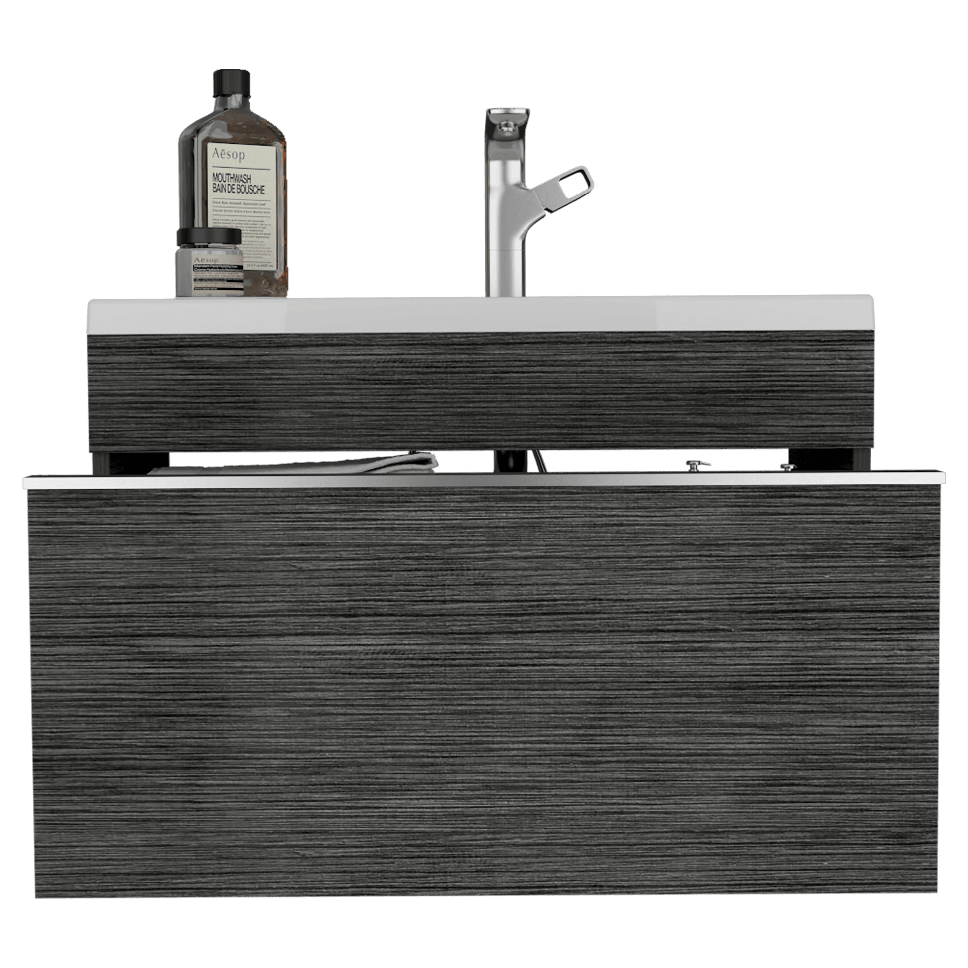 Mueble Lavamanos Celey color Gris para Baño.