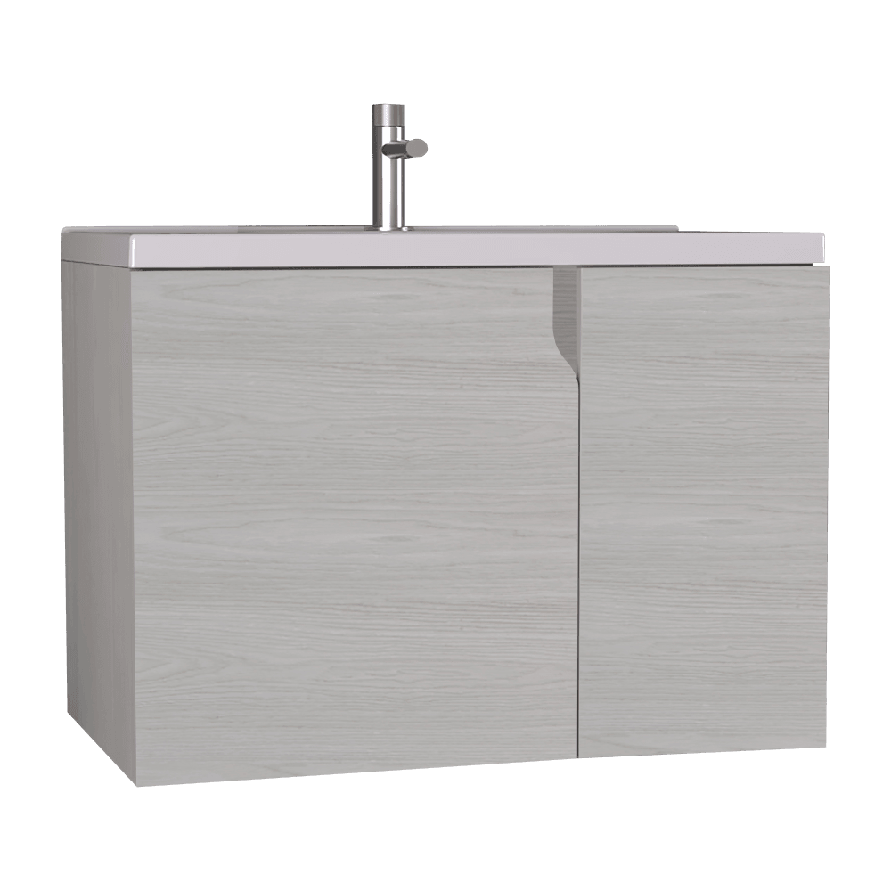 Mueble Lavamanos Elipse color Nevado para Baño.