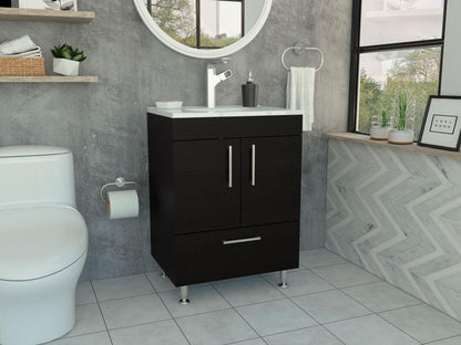 Mueble Lavamanos Homer color Wengue Para Baño.