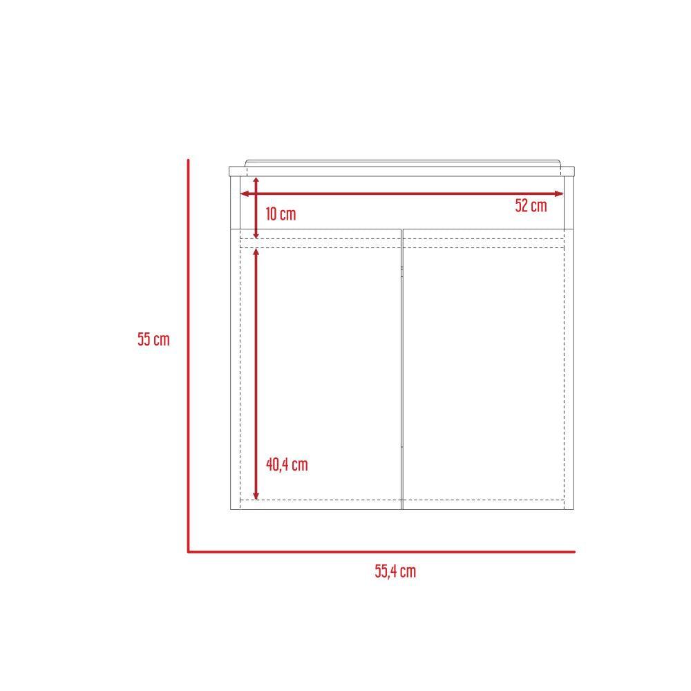 Mueble Lavamanos Orus color Wengue para Baño.