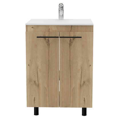 Mueble Lavamanos Anney color Café claro para Baño.