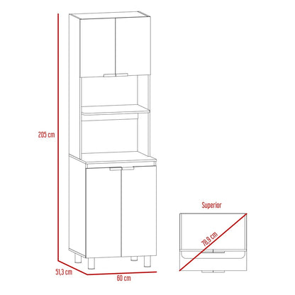 Mueble Microondas Fendi RTA Blanco Rovere