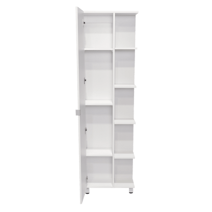 Mueble Esquinero Arán, Blanco Nevado, con Variedad de Entrepaños ZF - VIRTUAL MUEBLES