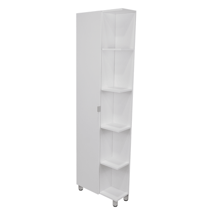 Mueble Esquinero Arán, Blanco Nevado, con Variedad de Entrepaños ZF - VIRTUAL MUEBLES